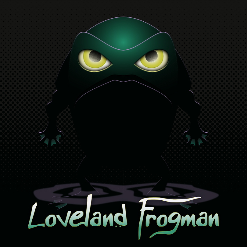 In Ohio folklore, the Loveland Frogman (also known as the Loveland Frog or Loveland Lizard) is a legendary humanoid frog described as standing roughly 4 feet (1.2 m) tall, allegedly spotted in Loveland, Ohio.