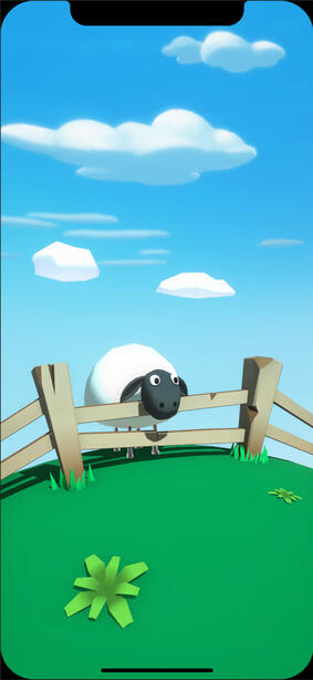 Sheep, low poly, for a mobile game prototype. Modeled and textured in Modo. Screen capture in Unity.