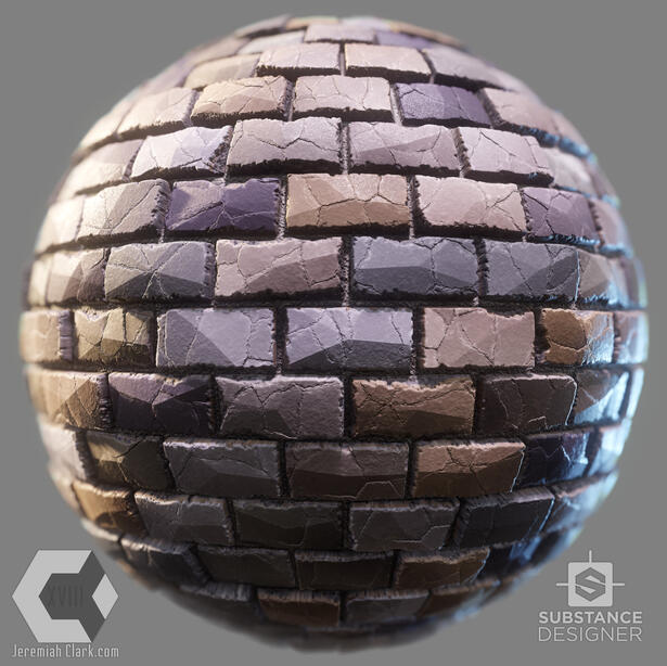 Fully procedural, stylized stone wall substance. Default options setup. Rendered using Marmoset Toolbag 3