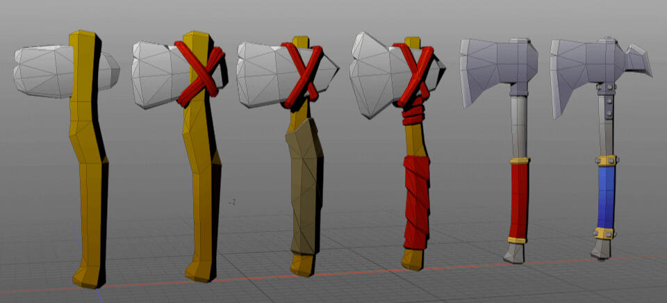 Axes, from primitive to refined.