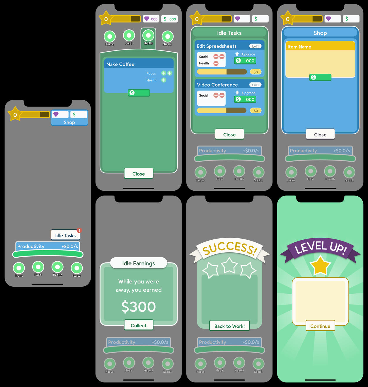 Original UI designs. Custom elements made with Figma.